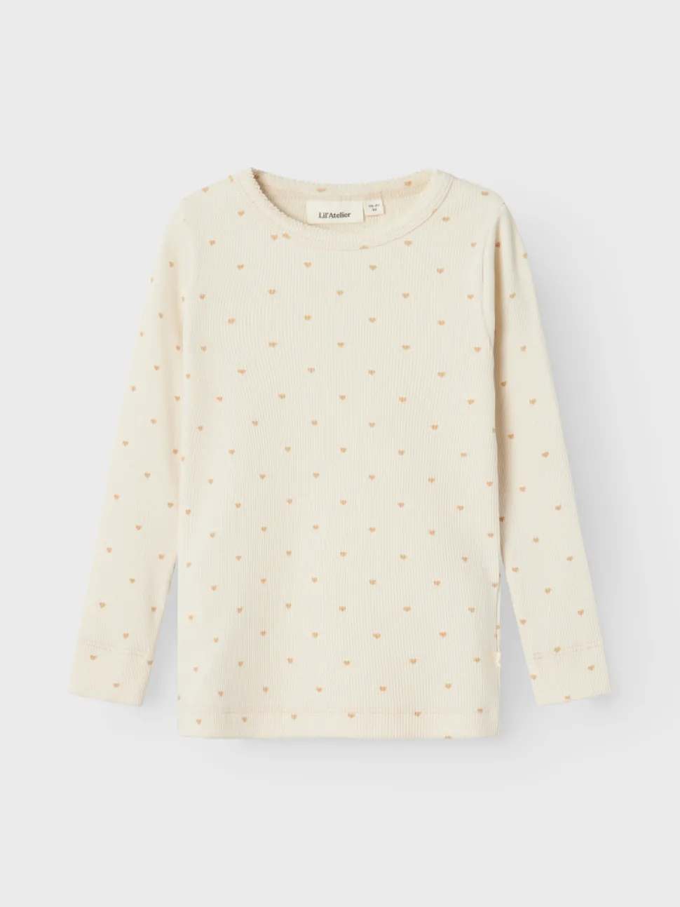 Lil'Atelier | NMFGAGO LS SLIM TOP LIL NOOS | Turtledove HEART