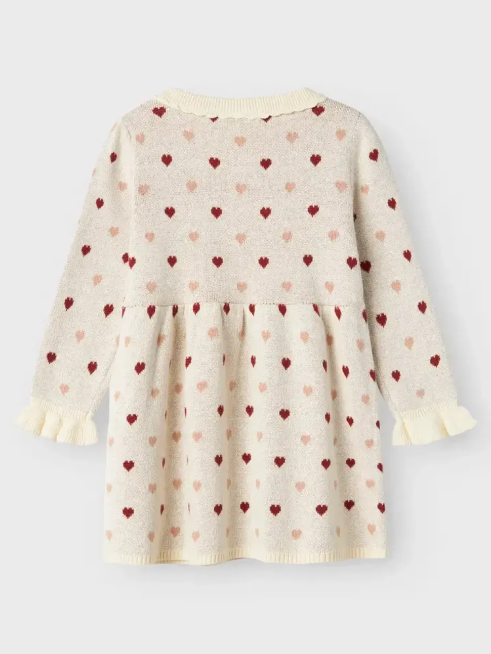 Lil'Atelier | NMFSARAN LS KNIT DRESS HEART LIL | Turtledove