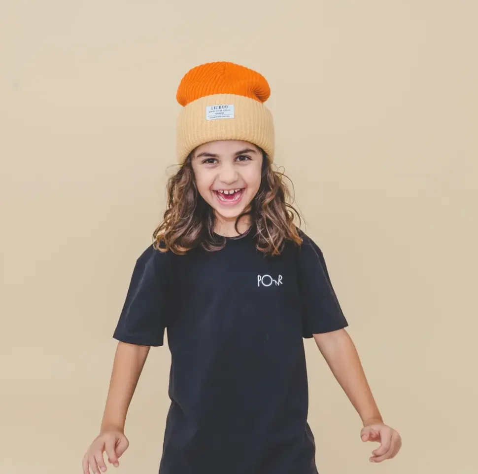 Lil'Boo | Block Hygge Beanie | Caramel/Sand