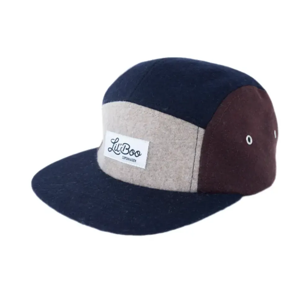 Lil'Boo | Block Wool 5 Panel | Brown/Navy