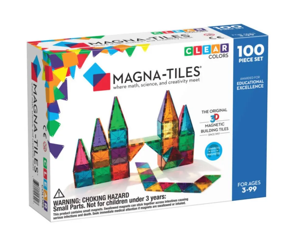 Magna-Tiles : Clear Colors 100 stuks
