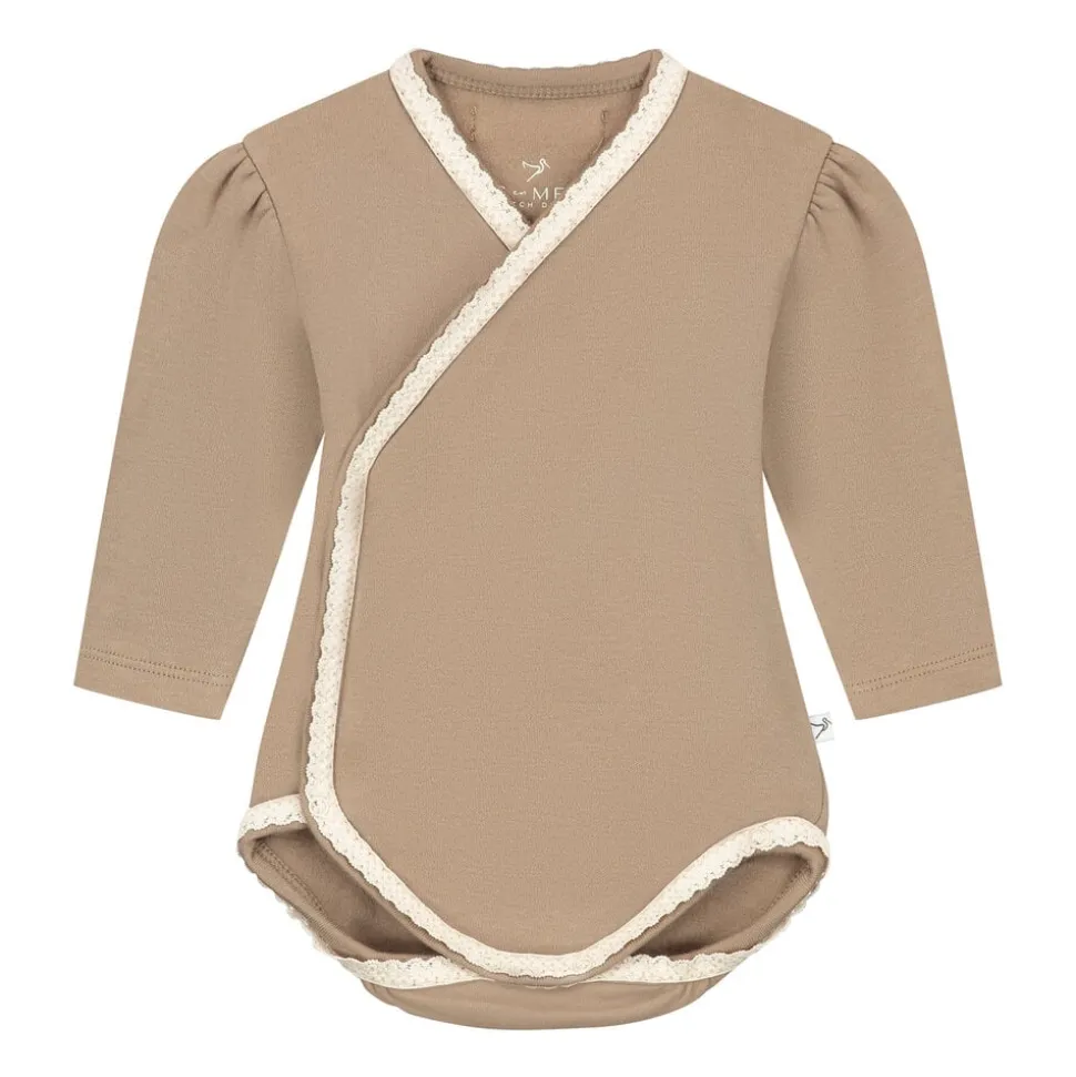 Mats & Merthe | Nova basic body longsleeve | Taupe body/Buttermilk lace