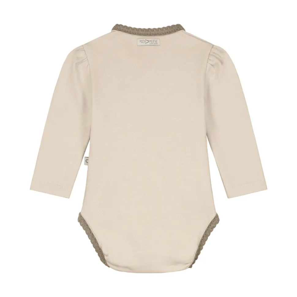 Mats & Merthe | Nova basic body longsleeve | Buttermilk body/Taupe lace