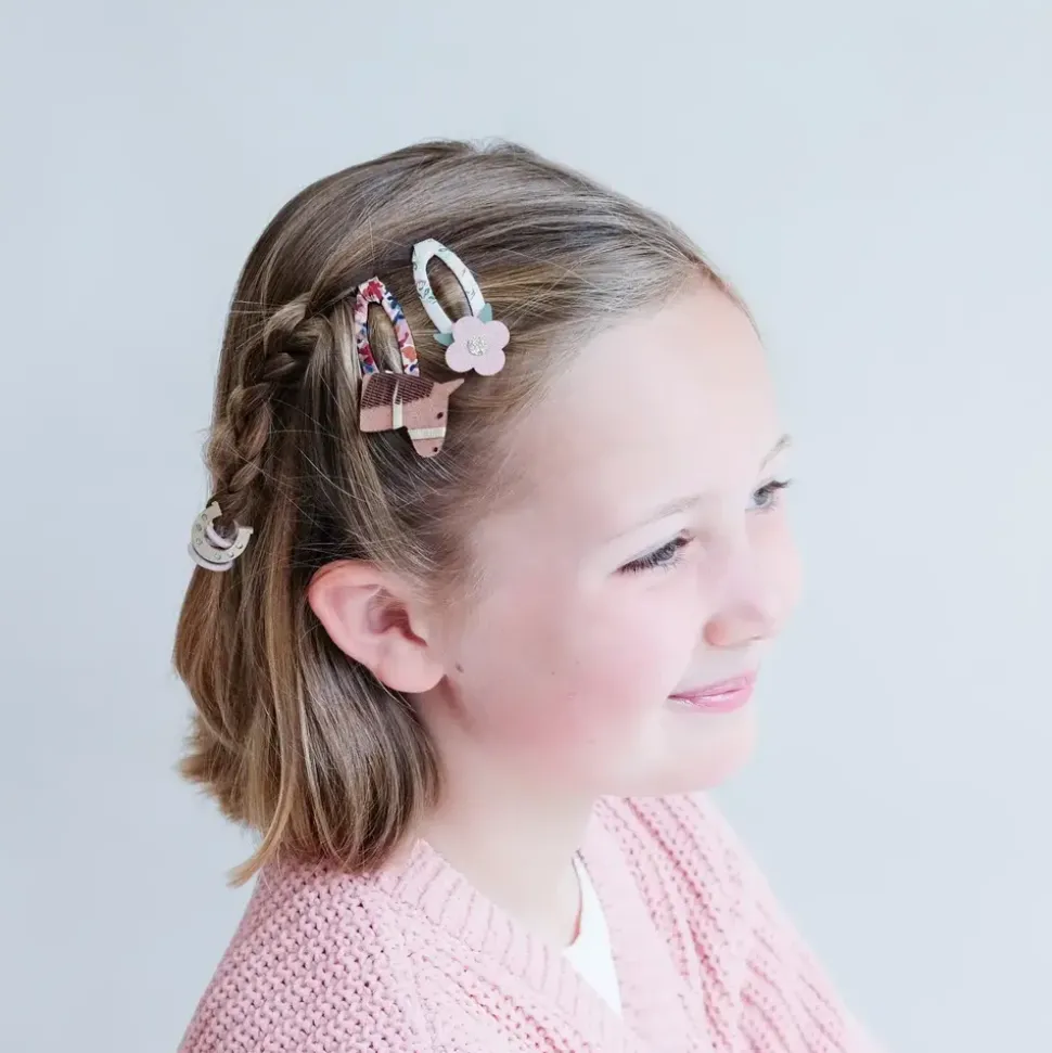 Mimi & Lula | Horse & flower clip set