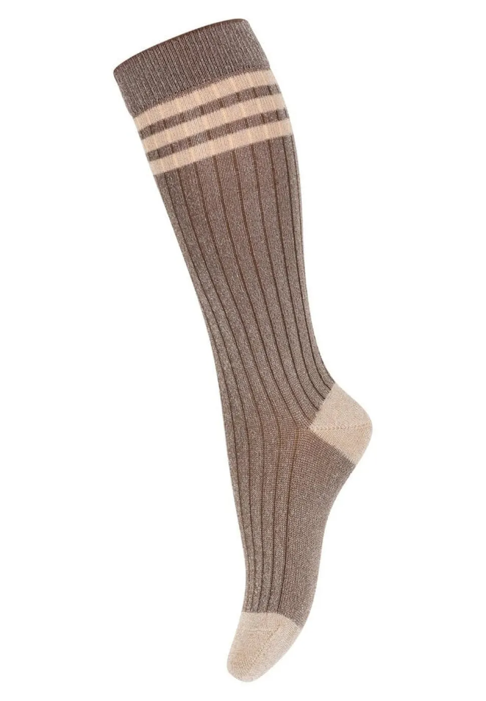 MP Denmark | Merle glitter knee socks | Brown Sienna