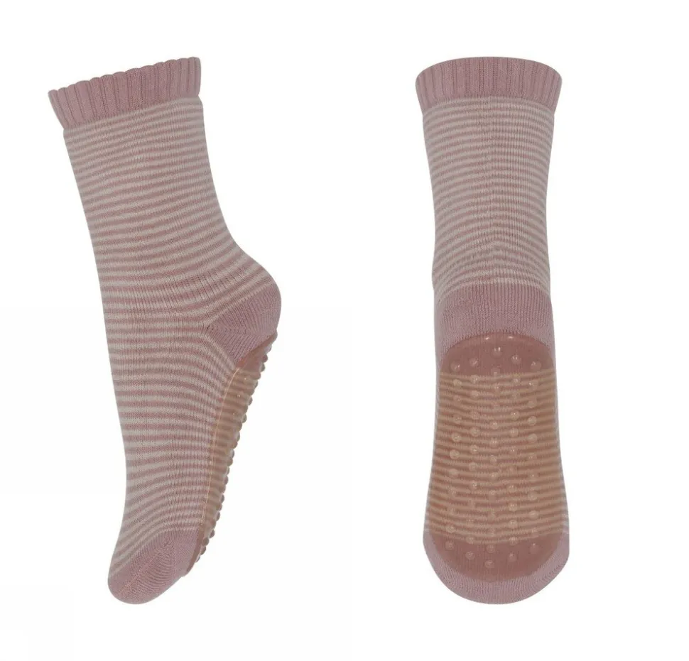 MP Denmark : Vilde socks with anti slip - Rose grey