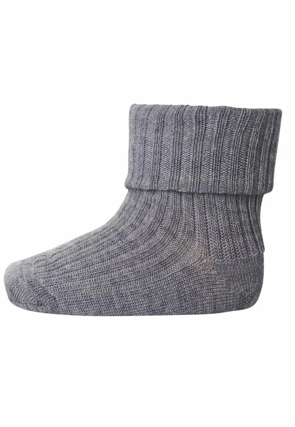 MP Denmark | Wool rib baby socks | Grey Melange