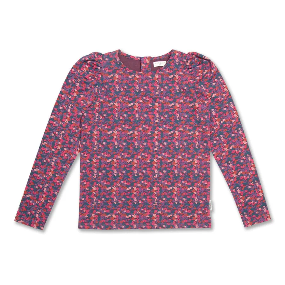 Petit Blush | Puff Sleeve Top | Blossom Plum AOP