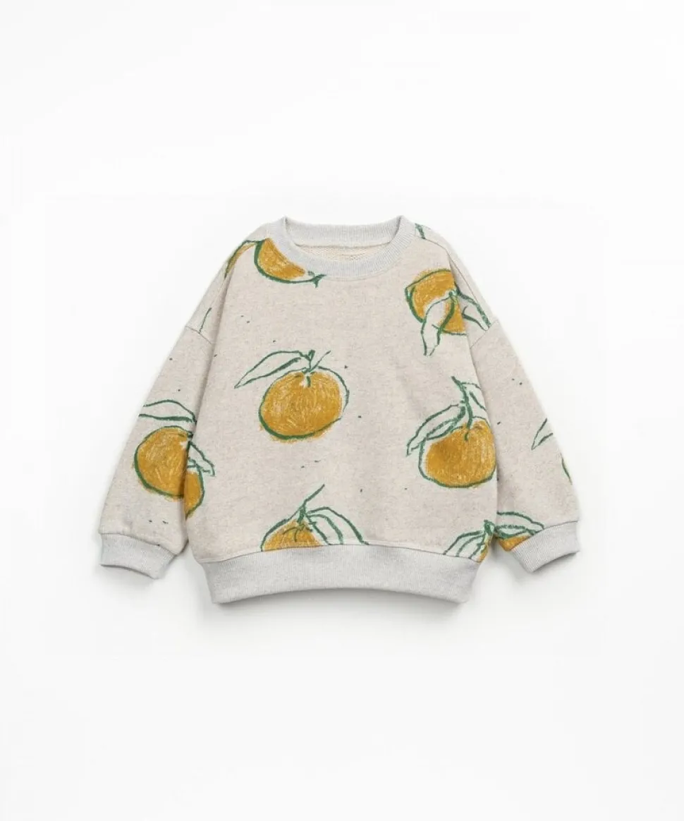 Play Up | Printed Fleece Sweater | Grés | PA03/3AQ11352