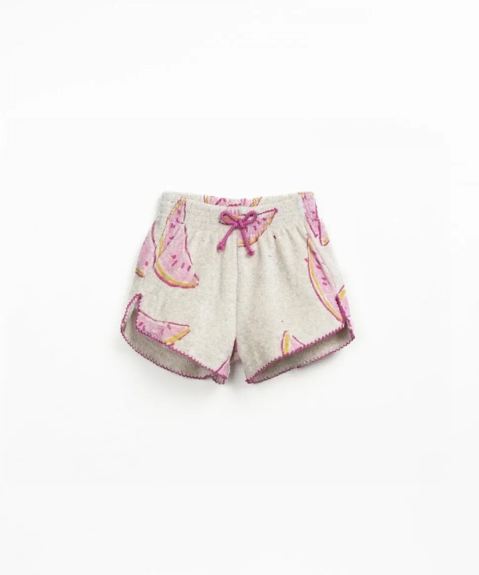 Play Up | Printed Plush Shorts | Grés | PA02/2AQ11701