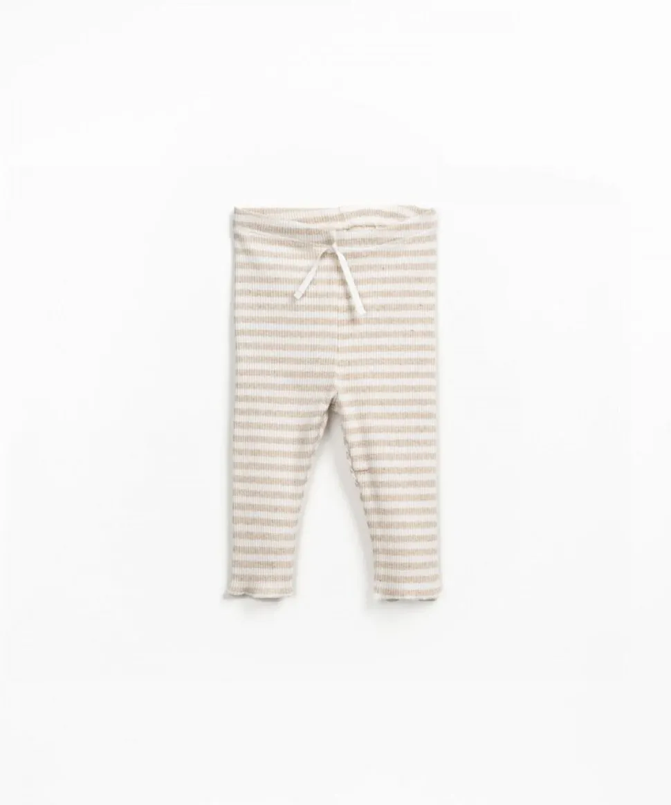 Play Up | Striped Rib Leggings | Grés | PA02/2AQ11650