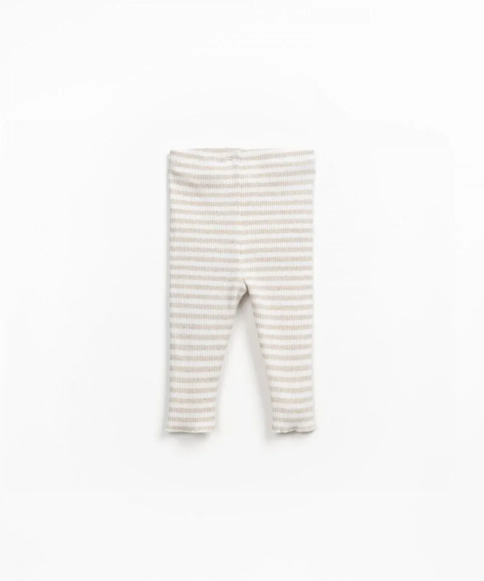 Play Up | Striped Rib Leggings | Grés | PA02/2AQ11650