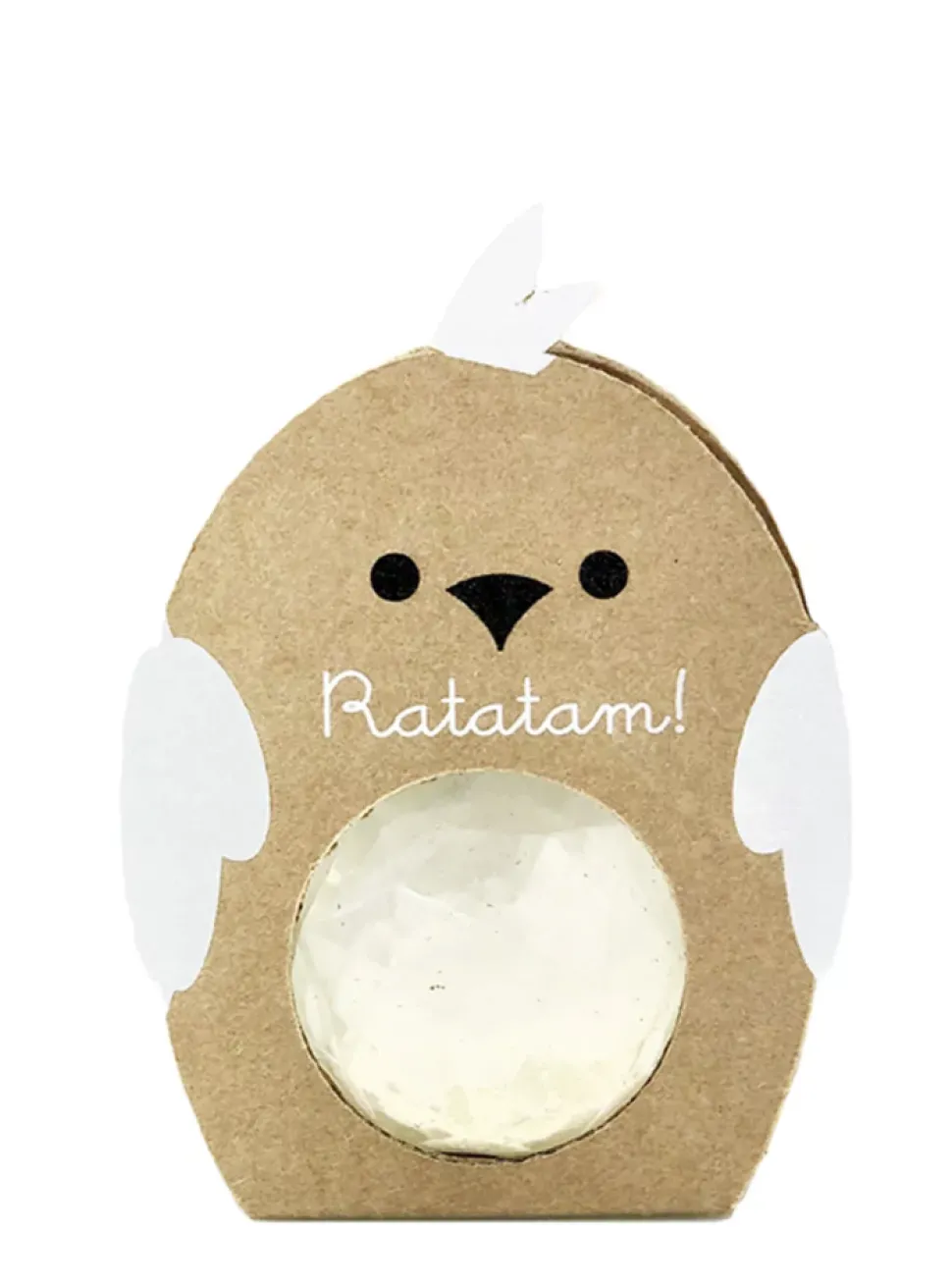 Ratatam : Glitter Bird bouncy ball - White