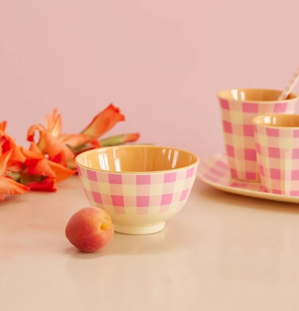 Rice | Melamine Bowl with Check It Out print Pink | Small 300ml