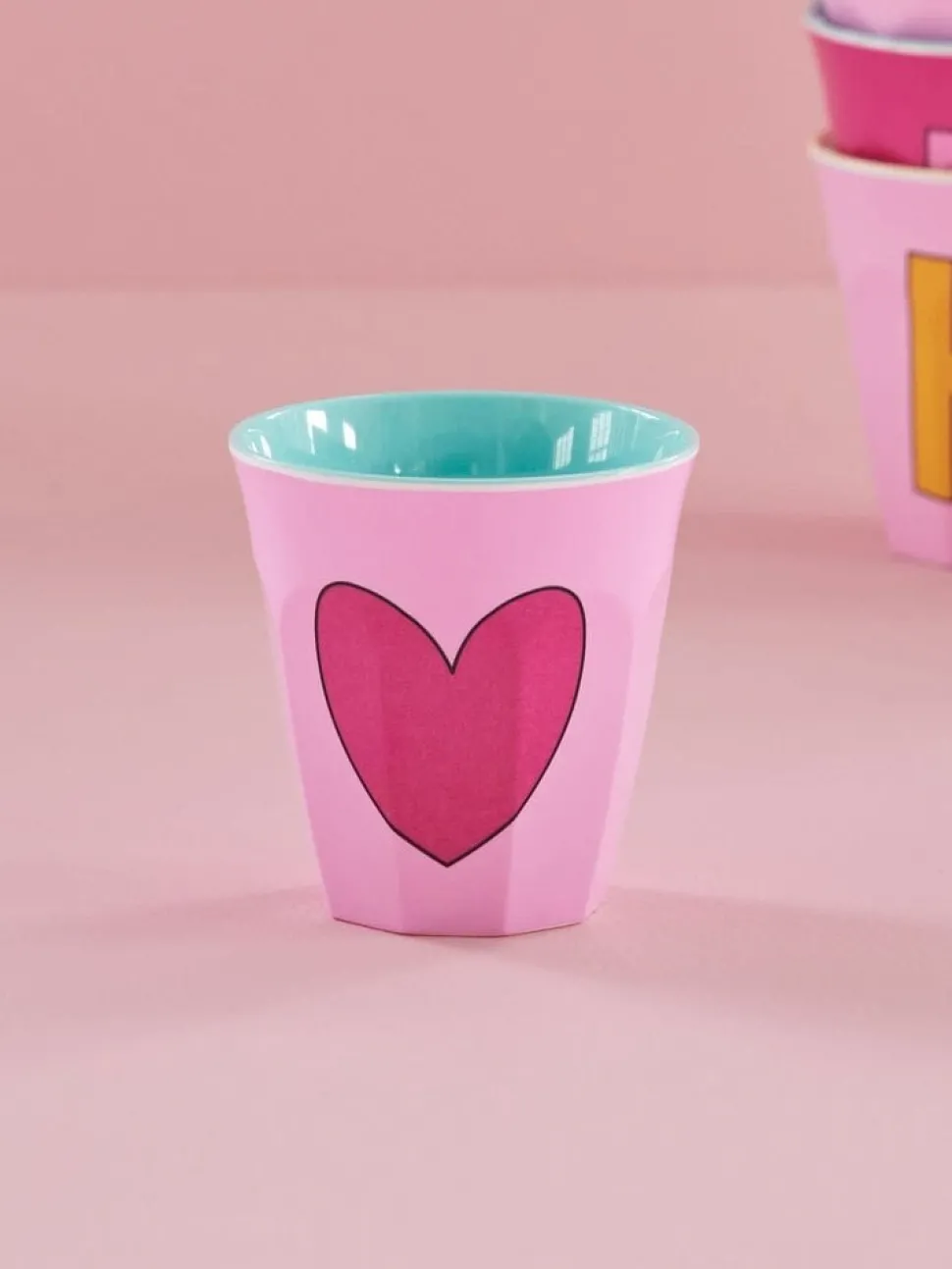 Rice | Melamine with Heart pink | Medium 250ml