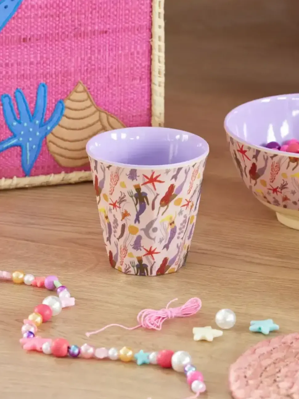 Rice | Middelgroot Kinderbeker | Lavendel | Mermaid Print
