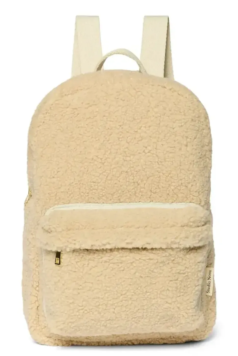 Studio Noos | Ecru Teddy | Midi Backpack with Front Pocket