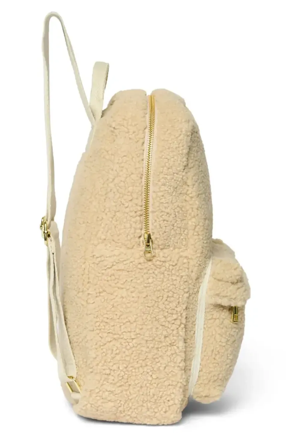Studio Noos | Ecru Teddy | Midi Backpack with Front Pocket