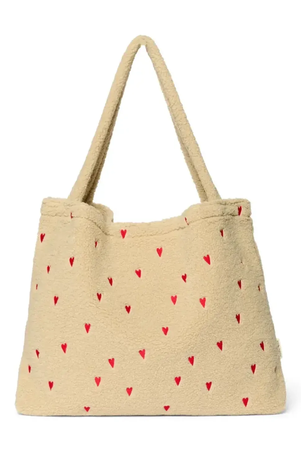 Studio Noos | Ecru Teddy Hearts | Mom Bag