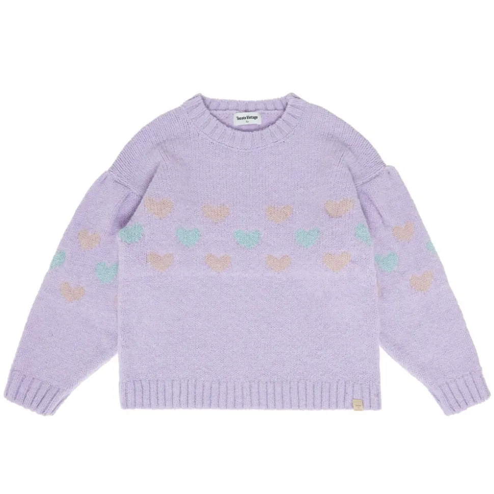 Tocoto Vintage | Hearts Sweater | Lilac